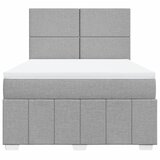  Krevet s oprugama i madracem svjetlosivi 140x190 cm od tkanine | shoptok.hr