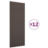  paneli 12 kom od pocinčanog čelika smeđi 100x36 cm | shoptok.hr