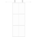  Klizna vrata bijela 76x205 cm od kaljenog stakla i aluminija | Eponuda.com
