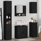 vidaXL Komplet pohištva za kopalnico 5 pcs Črna 61 x 35 x 64 cm | Shoptok.si