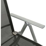 In Nastavljiv vrtni stol 2 kosa tekstil in aluminij srebrn | Shoptok.si