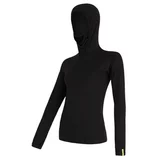Sensor Women's functional T-shirt Merino DF with hood black, L