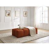 Bobochic Paris Opečnato oranžen tabure iz tkanine bouclé Everest – | Shoptok.si