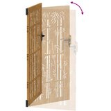  Vrtna vrata 85 x 175 cm od čelika COR-TEN s uzorkom bambusa | shoptok.hr