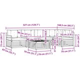  Set vanjskih sofa 6 kom. Prirodna i svijetlo siva | shoptok.hr