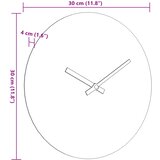  Zidni sat žuto-crni Ø 30 cm od konstruiranog drva | shoptok.hr
