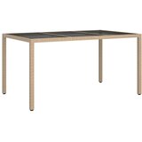 vidaXL Stol za vrt Bež 150 x 90 x 75 cm poliratan - Bež i crna 150 x 90 x 75 cm | shoptok.hr