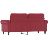  Dvosjed od tkanine crvena boja vina 140 cm umjetne kože | shoptok.hr