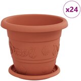  Lončki za rastline 24 pcs Kamnito rdeča Ø 22 x 18 cm Plastika, (5000207855) | Shoptok.si