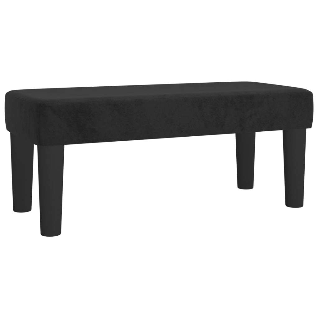 vidaXL Box spring postelja z vzmetnico črna 100x200 cm žamet | Shoptok.si