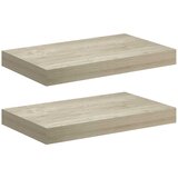  Plutajuće zidne police 2 kom boja hrasta 40 x 23 x 3,8 cm MDF | shoptok.hr