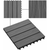  Pločice za decking 11 pcs Sivi 30 x 30 cm Drvoplastična smjesa | shoptok.hr
