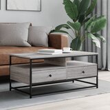 Stolić za kavu siva boja hrasta 100x51x45 cm konstruirano drvo | shoptok.hr