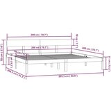  Posteljni okvir iz trdne borovine 200x200 cm, (20645328) | Shoptok.si