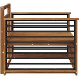  2 Komad Sofa s naslonima Čvrsto drvo akacije Prirodna - Prirodna Ravni | shoptok.hr