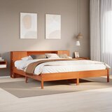 vidaXL Krevet s regalom za knjige bez madraca 200x200 cm od borovine Cijene