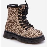 FR1 Insulated girls boots in leopard print beige Nelanna Cene