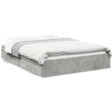  Posteljni okvir s predali betonsko siv 150x200cm inženirski les, (21204777) | Shoptok.si