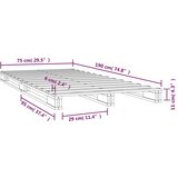 Krevet od paleta 75 x 190 cm od masivne borovine mali | Eponuda.com