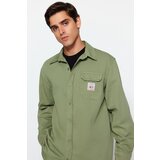 Trendyol Khaki Men's Relaxed Fit Tag Detail Single Pocket Shirt. cene