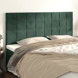 vidaXL Posteljno vzglavje 4 kosa temno zelen 100x5x78/88 cm žamet | Shoptok.si