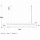 Vesta 519 VISILICA 60W 3000K BELA (1200x350 mm)