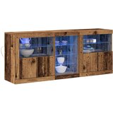 Konzola s LED svjetlima Staro drvo 162x37x67 cm | shoptok.hr