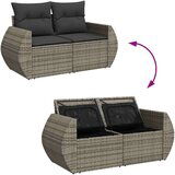 vidaXL 8-dijelni set vrtnih sofa od poliratana s jastucima sivi | shoptok.hr