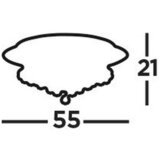Lesnina XXXL stropna svetilka hanna 55/21 cm | Shoptok.si