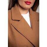 Fenzy Elegantan Dugi Kaput S Gumbima, Boja Deve | shoptok.hr