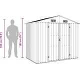  Vrtno spremište sivo 205 x 129 x 183 cm od pocinčanog čelika | shoptok.hr