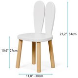 Kinder Home dečiji drveni sto sa 2 stolice bunny, učenje, crtanje, igranje, set za jelo, za dečiju sobu, beli | Eponuda.com