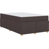  Konstrukcija postelje Temno rjava 120 x 200 cm blago | Shoptok.si