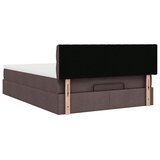  Otomanski krevet s madracem tamnosmeđi 140x190cm od tkanine | shoptok.hr