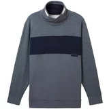 TOM TAILOR Men + Sweater majica noćno plava / golublje plava / bijela