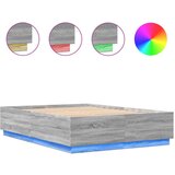Furnova Posteljni okvir z LED lučkami siva sonoma 150x200 cm inž. les, (21934677) | Shoptok.si