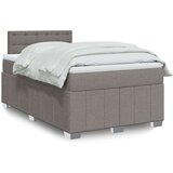 vidaXL Krevet s oprugama i madracem smeđesivi 120 x 190 cm od tkanine | shoptok.hr