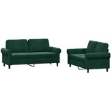  2-dijelni set sofa s jastucima tamnozeleni baršunasti | shoptok.hr
