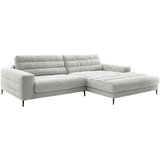 Pure Home Lifestyle SEDEŽNA GARNITURA, rebrasti žamet svetlo siva | Shoptok.si