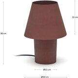 Kave Home Namizna svetilka v barvi terakote s kovinskim senčilom (višina 30 cm) Canapost – | Shoptok.si