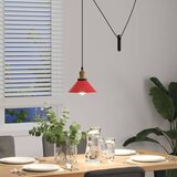 VISILICA podesiva po visini E27 sjaj crvena Ø 22 cm metal | shoptok.hr
