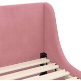  Otroški posteljni okvir z vznožjem Roza 80 x 200 cm Žamet, (5000104618) | Shoptok.si