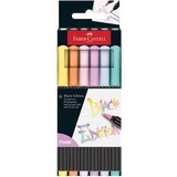 Flomaster BRUSHPEN 6BOJA BLACK EDITION FABER CASTELL 116453 PASTEL BLISTER | shoptok.hr