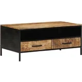 kavna miza 90x50x40 cm trden les rustikalni mango