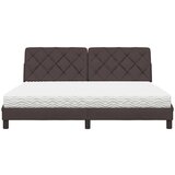  Postelja z vzmetnico temno rjava 180x200 cm blago, (21791494) | Shoptok.si