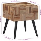 Bočni stolić 40 x 40 x 45 cm od masivne obnovljene tikovine | Eponuda.ba