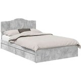  Postelja s shranjevanjem z vzglavjem Betonsko siva 135 x 190 cm, (5000106602) | Shoptok.si