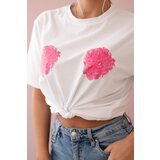 Kesi Cotton blouse with a floral print in white | shoptok.hr