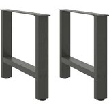 vidaXL Noge kavne mizice antracit 2 kosa 60x(42-43) cm jeklo, (21828642) | Shoptok.si