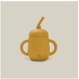 Interbaby silikonska čaša za malu djecu sa slamkom Earth Ocher | shoptok.hr